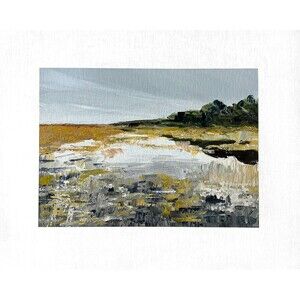 8x10 Original Oil Landscape Painting Lowcountry Marsh Seascape Coastal Signed